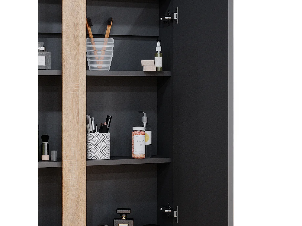 Armoire de toilette anthracite 70.4x15.9x84 gloria