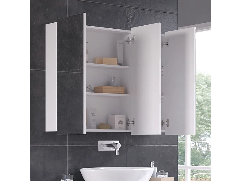 Badspiegelschrank weiß 100x16.9x79.8 sola