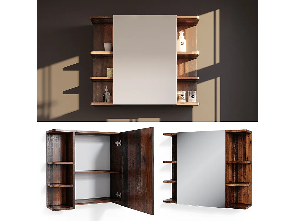 Armoire de toilette oldstyle 79.6x21.2x64 fynn