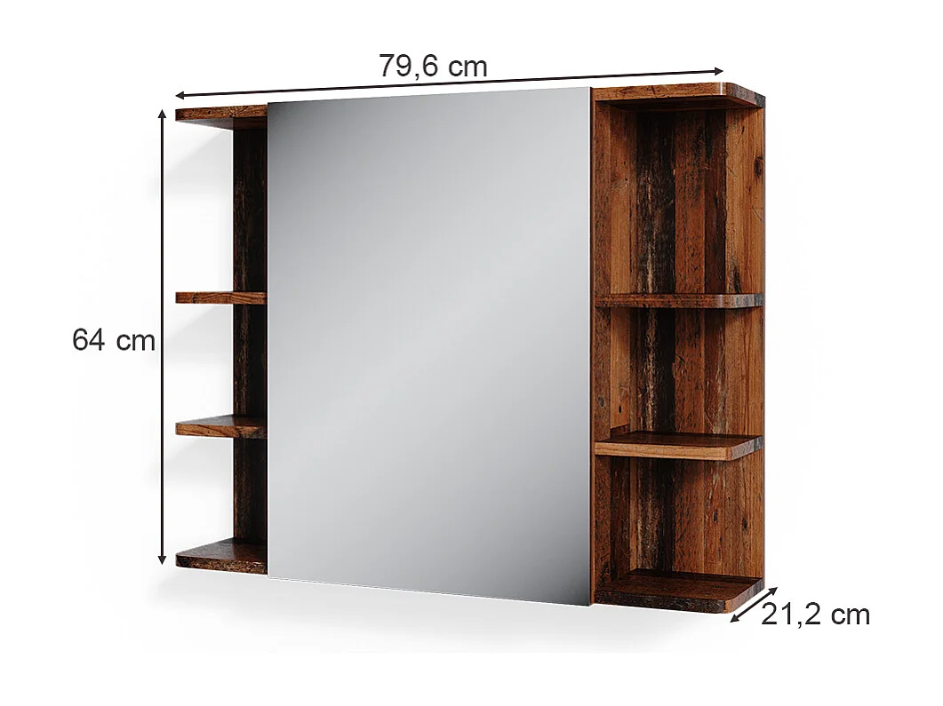 Armoire de toilette oldstyle 79.6x21.2x64 fynn