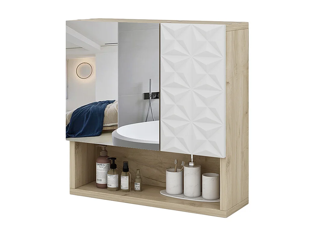 Armoire de toilette blanc 54x17x55 edge