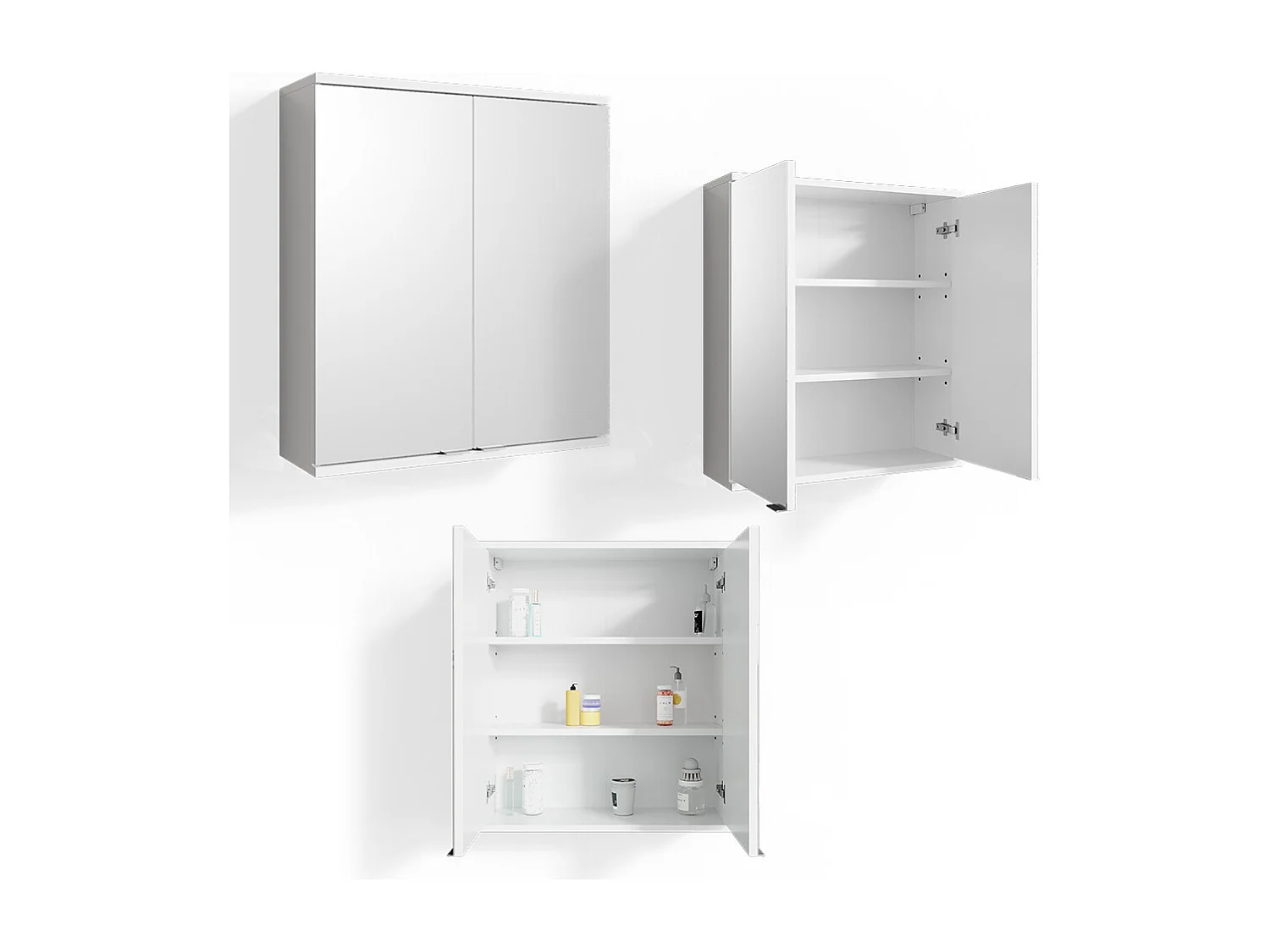 Armoire de toilette blanc 60x20x68 roy