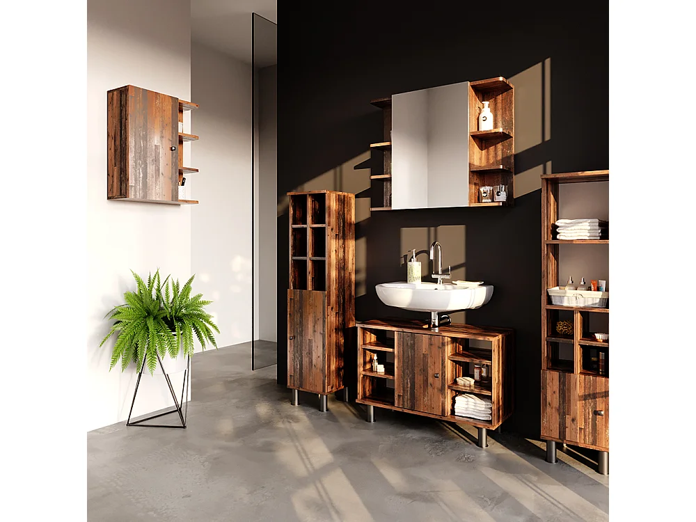 Armoire murale chêne rustique 47.2x20.8x59.2 fynn