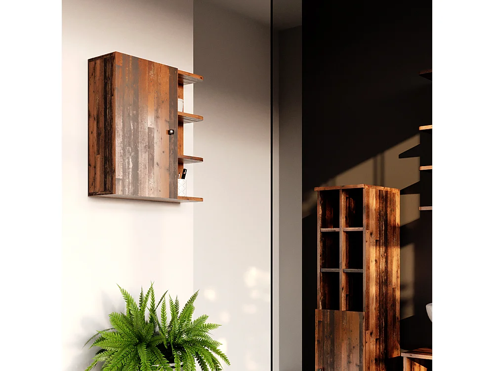 Armoire murale chêne rustique 47.2x20.8x59.2 fynn