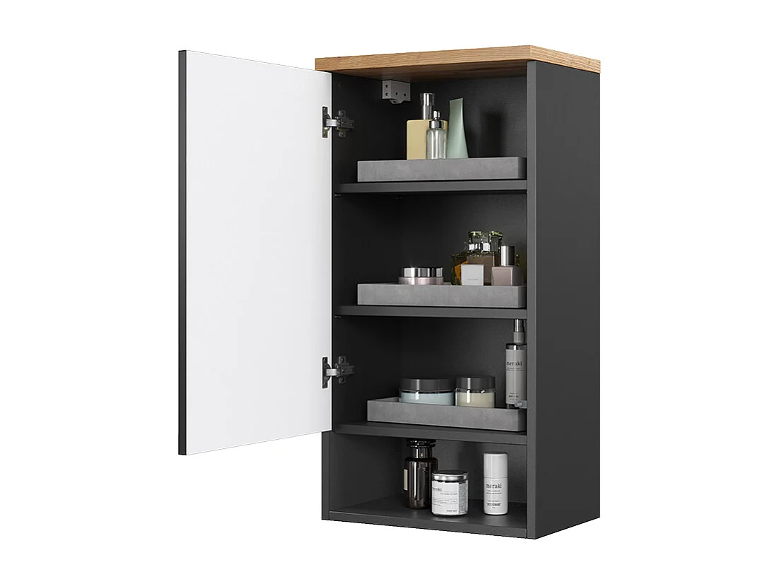 Armario de baño antracita 40x27x77.5 eden