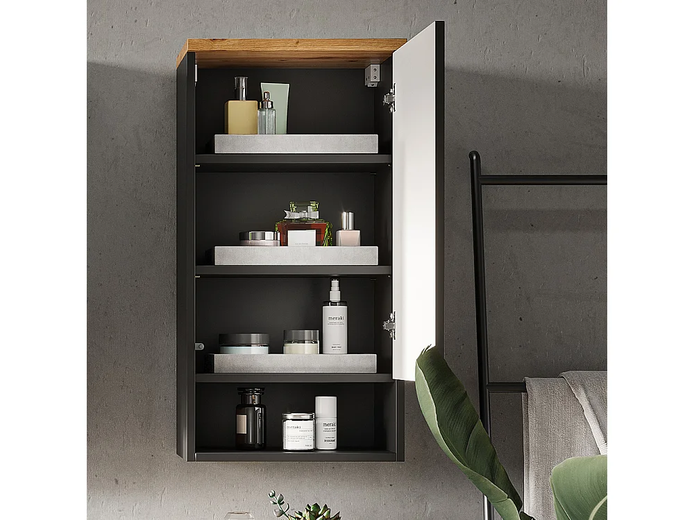 Armoire murale anthracite 40x27x77.5 eden