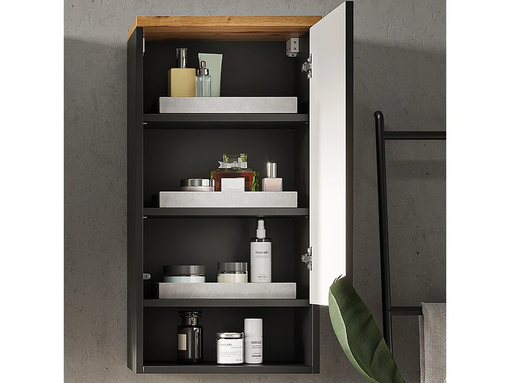 Badkamerkast antraciet 40x27x77.5 eden