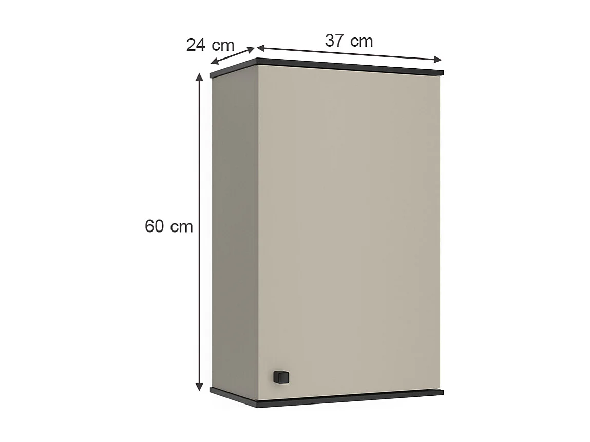 Armoire de salle de bain grège 37x24x60 joli