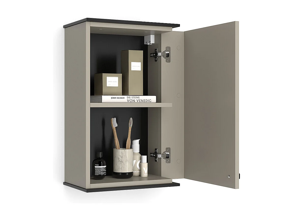 Armoire de salle de bain grège 37x24x60 joli