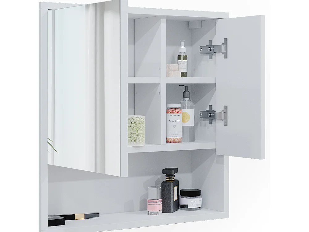 Armario con espejo para baño blanco 54x16x53 agasta