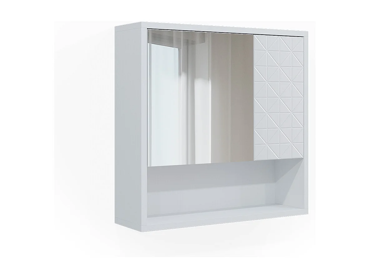 Armoire de toilette blanc 54x16x53 agasta