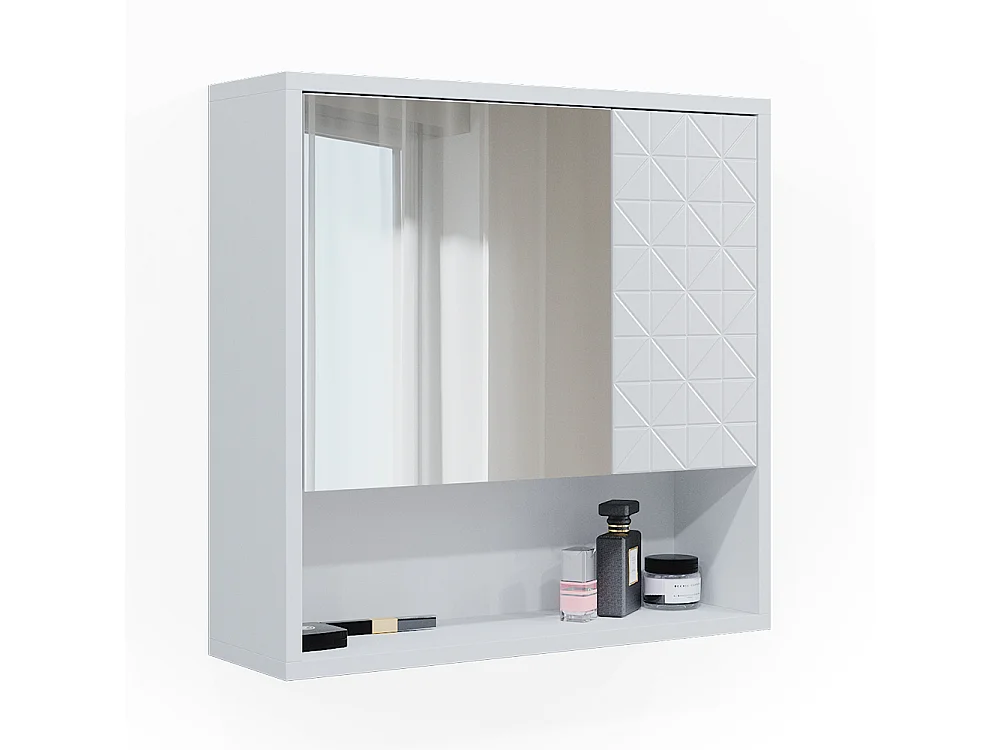 Armoire de toilette blanc 54x16x53 agasta