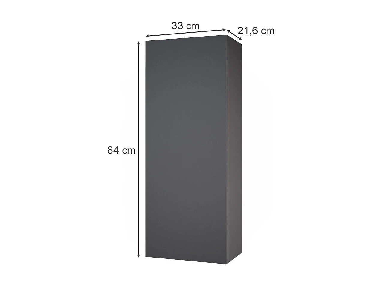 Armoire murale anthracite 33x21.6x84 gloria