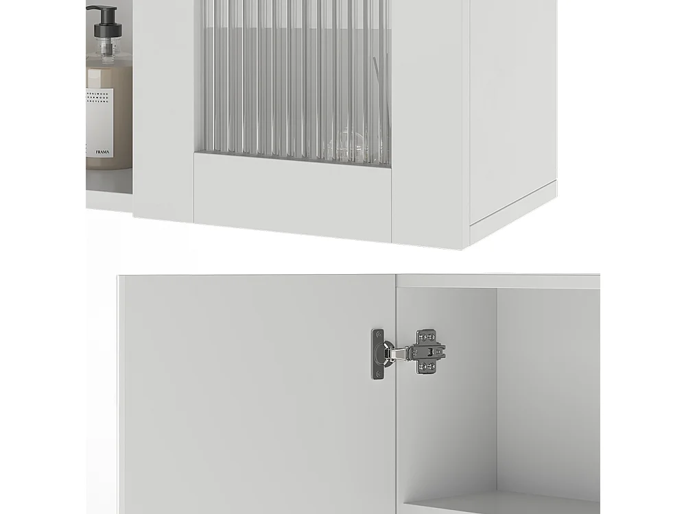 Armario con espejo para baño blanco 60x20x50 malte