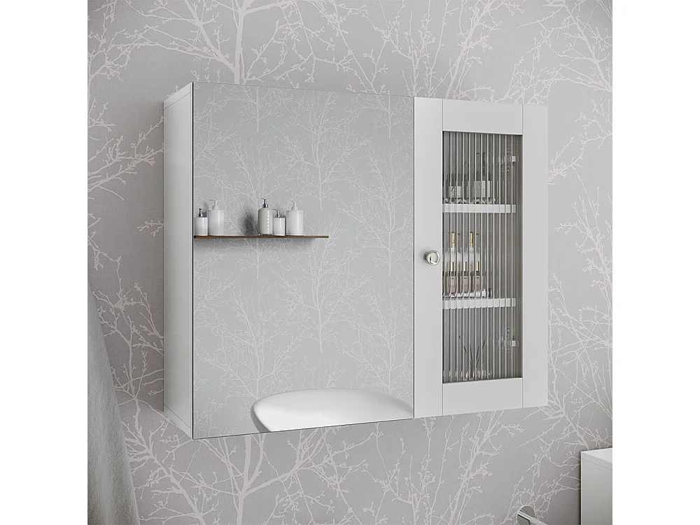 Armoire de toilette blanc 60x20x50 malte