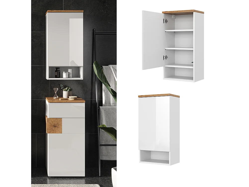 Armario de baño blanco 40x27x77.5 eden