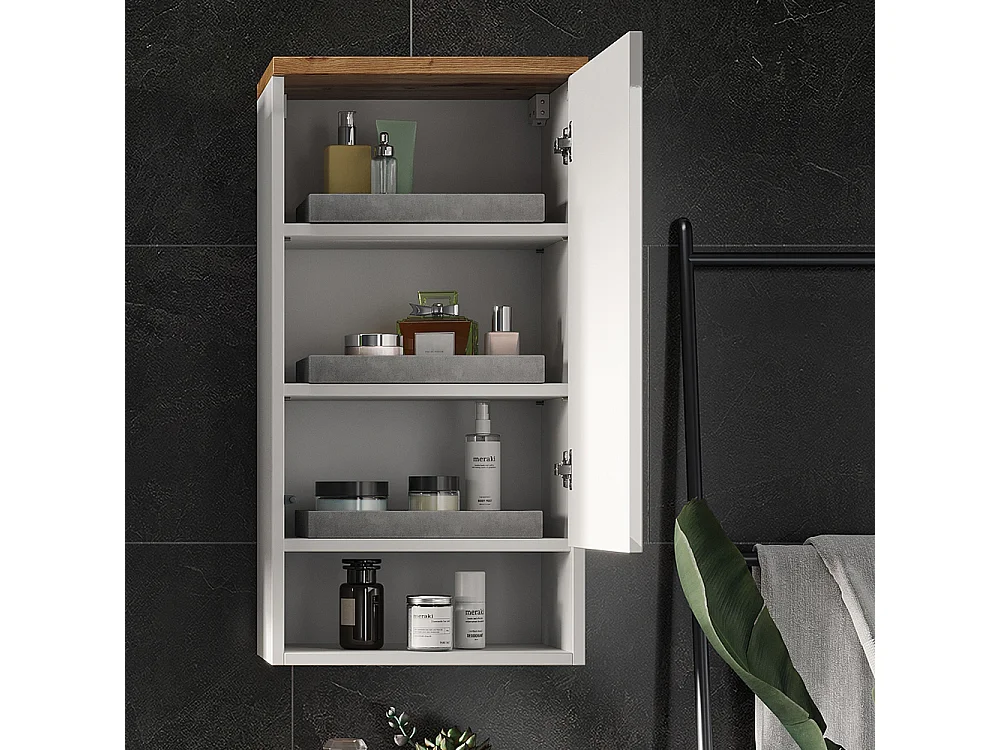 Armario de baño blanco 40x27x77.5 eden