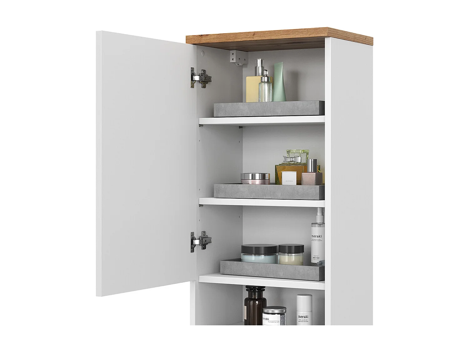 Armoire murale blanc 40x27x77.5 eden