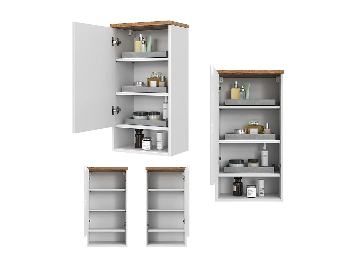 Armoire murale blanc 40x27x77.5 eden