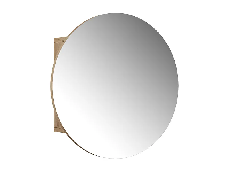 Armario con espejo para baño roble dorado 50x17.4x50 loki