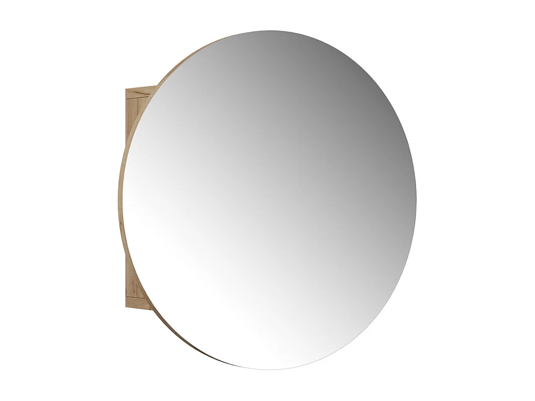 Armario con espejo para baño roble dorado 50x17.4x50 loki