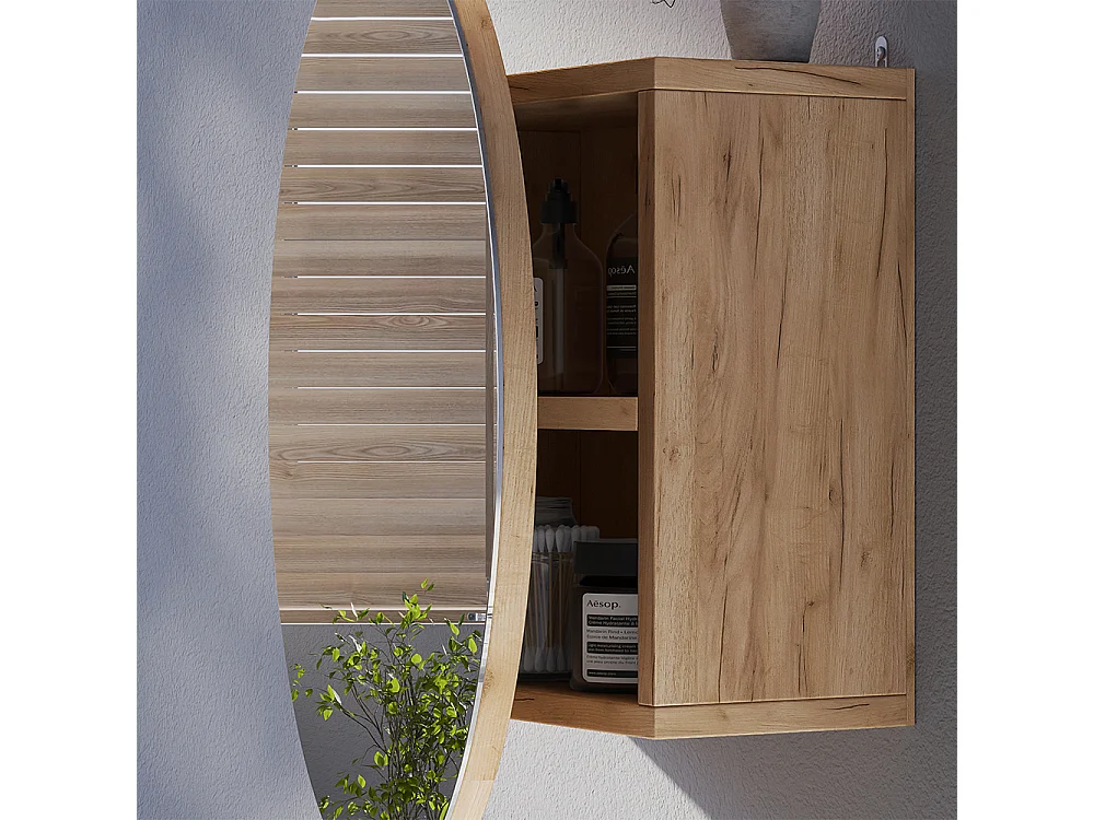 Armoire de toilette chêne de force doré 50x17.4x50 loki