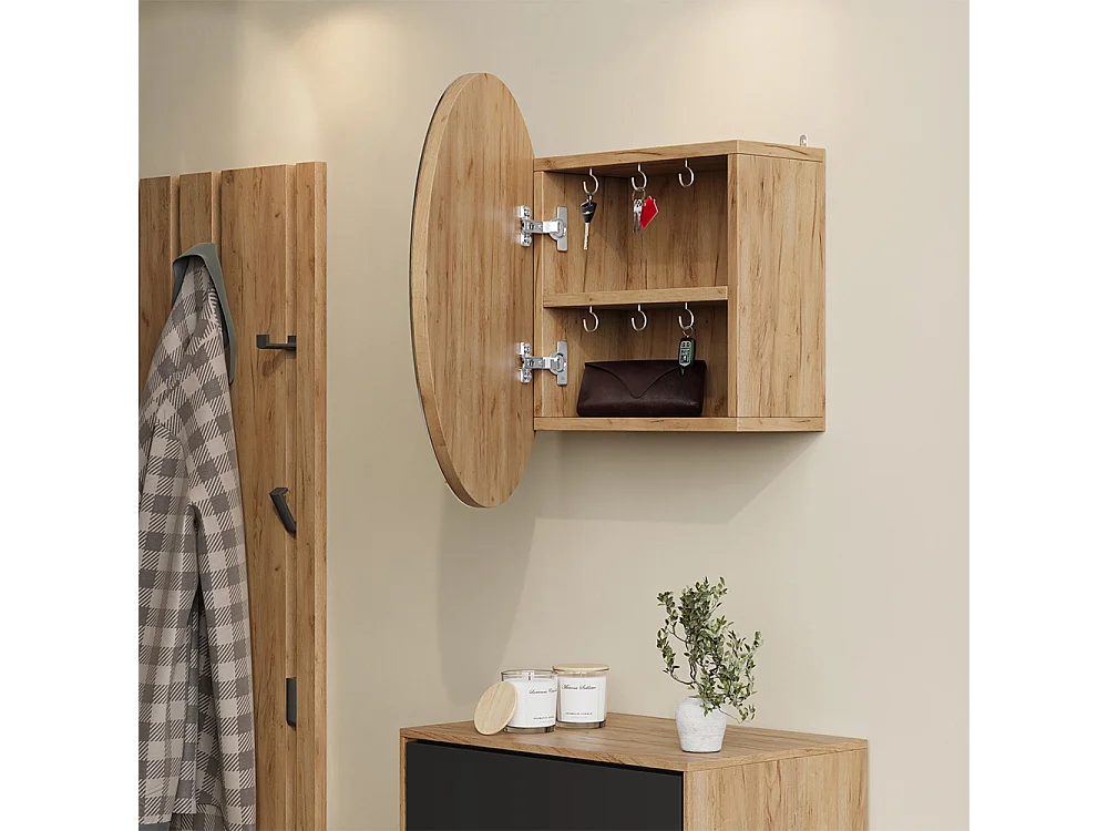 Armoire de toilette chêne de force doré 50x17.4x50 loki