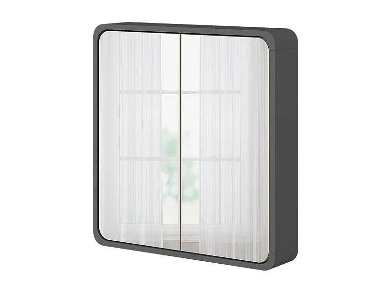 Armario con espejo de baño antracita/roble 60x12x60 arla