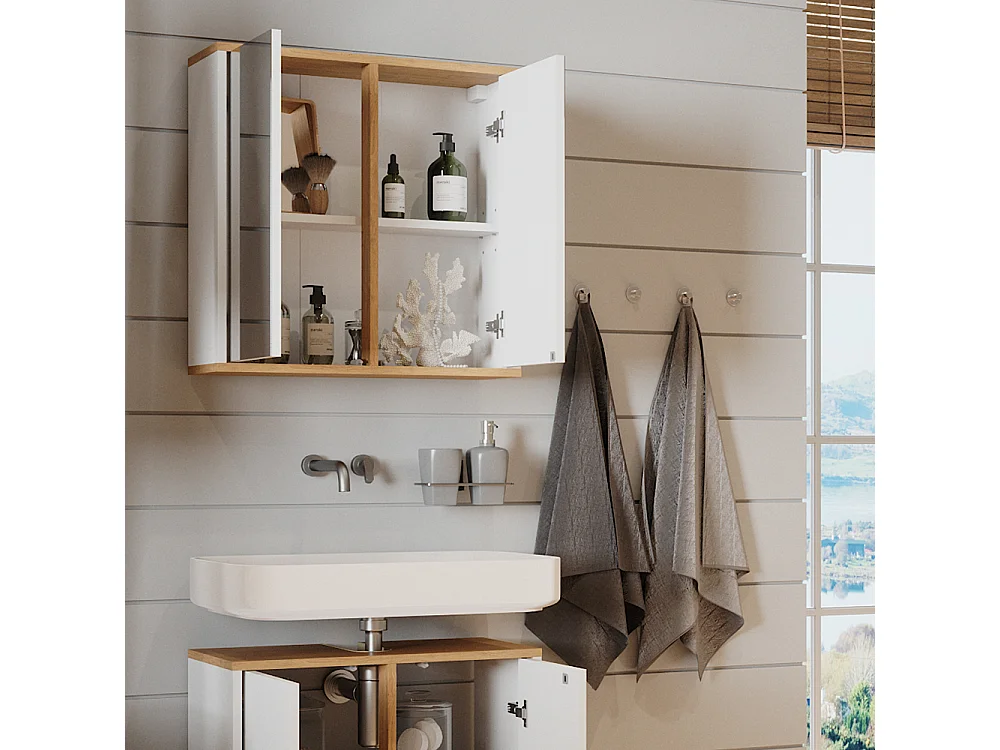 Armoire de toilette blanc/artisan 60x20x60 didi