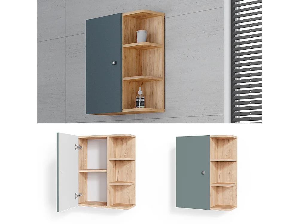 Armoire murale vert 47.2x20.8x59.2 fynn