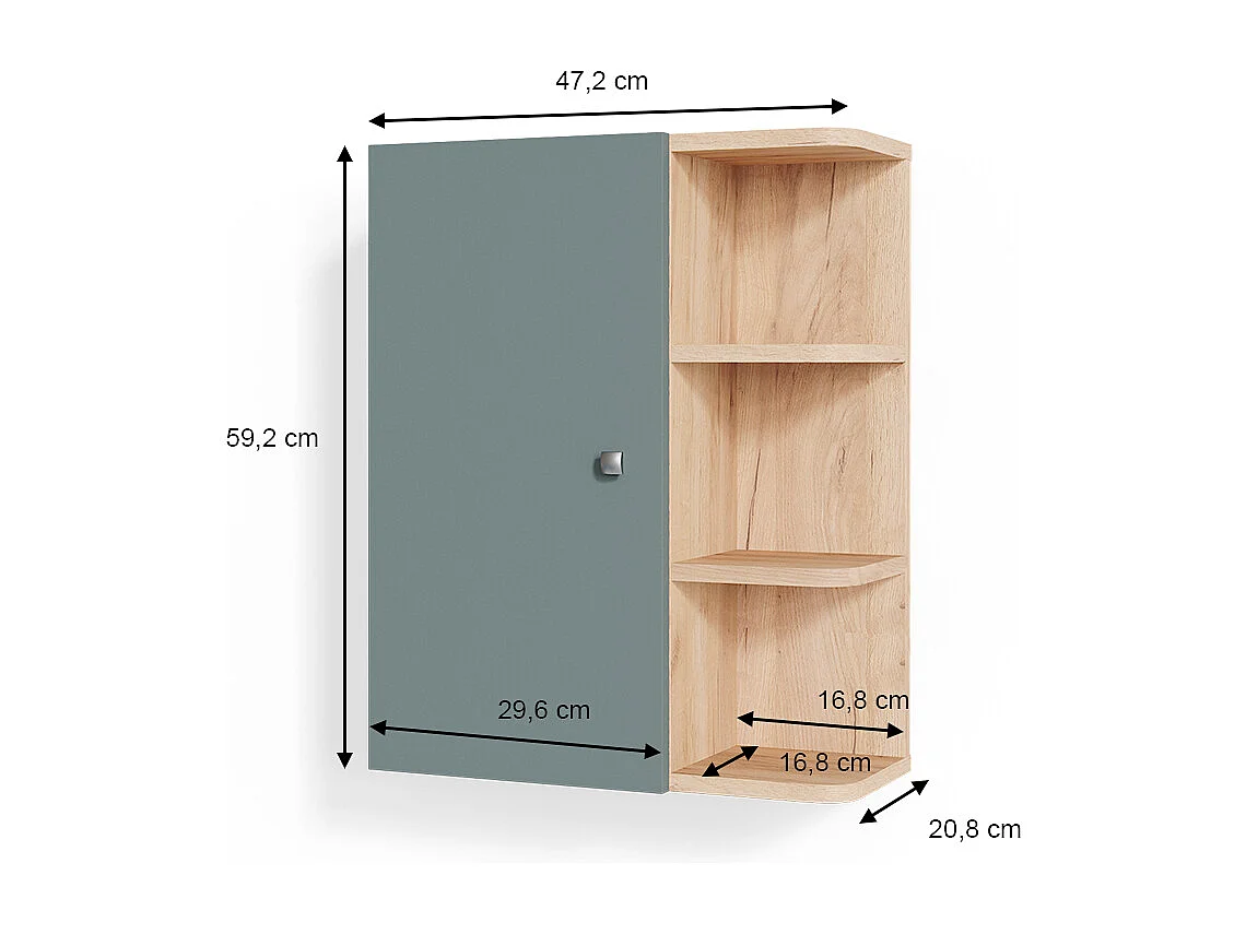 Armoire murale vert 47.2x20.8x59.2 fynn