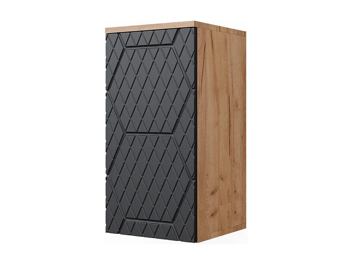Armoire de salle de bain anthracite avec structure en nid dabeille 30x24x59 irma