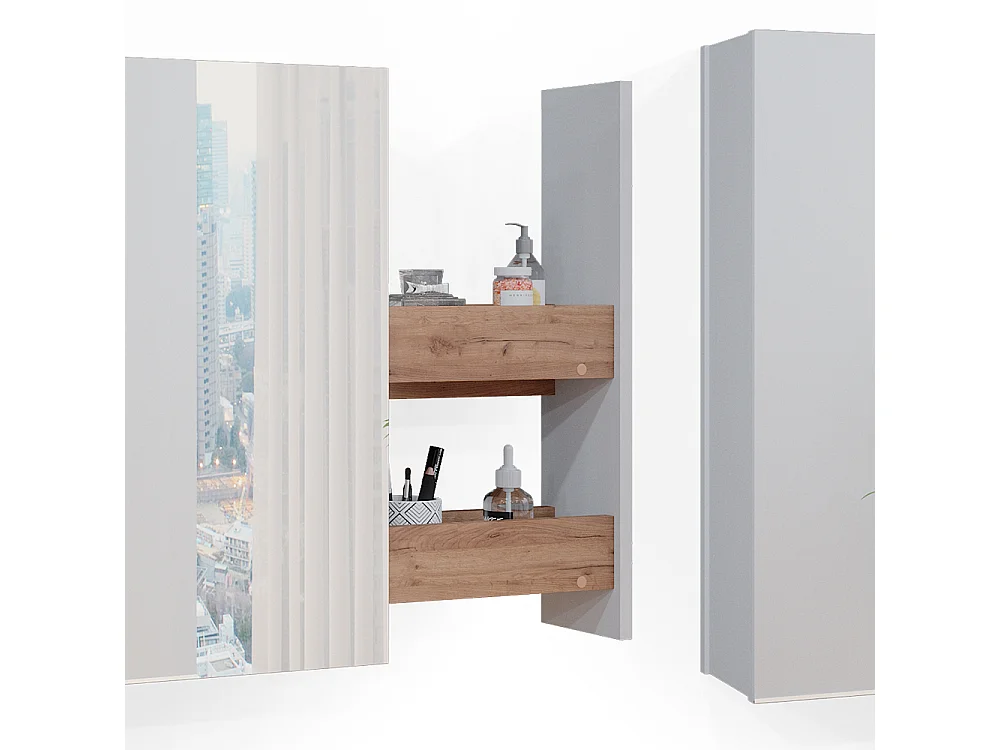 Armoire de toilette blanc 67x18x59.2 kate