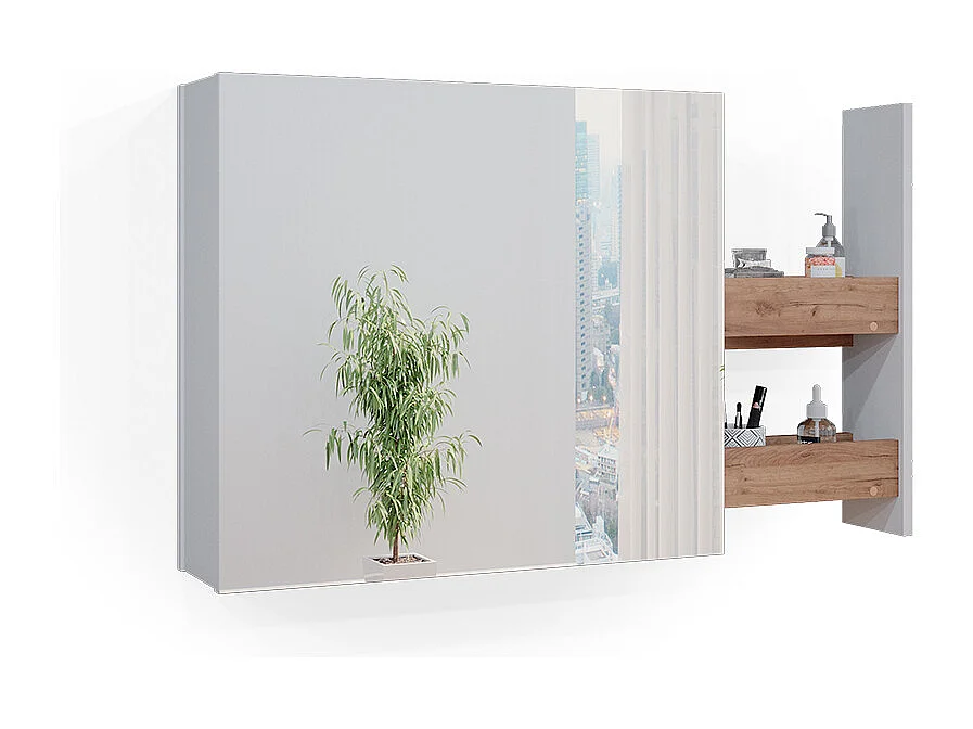 Armoire de toilette blanc 67x18x59.2 kate