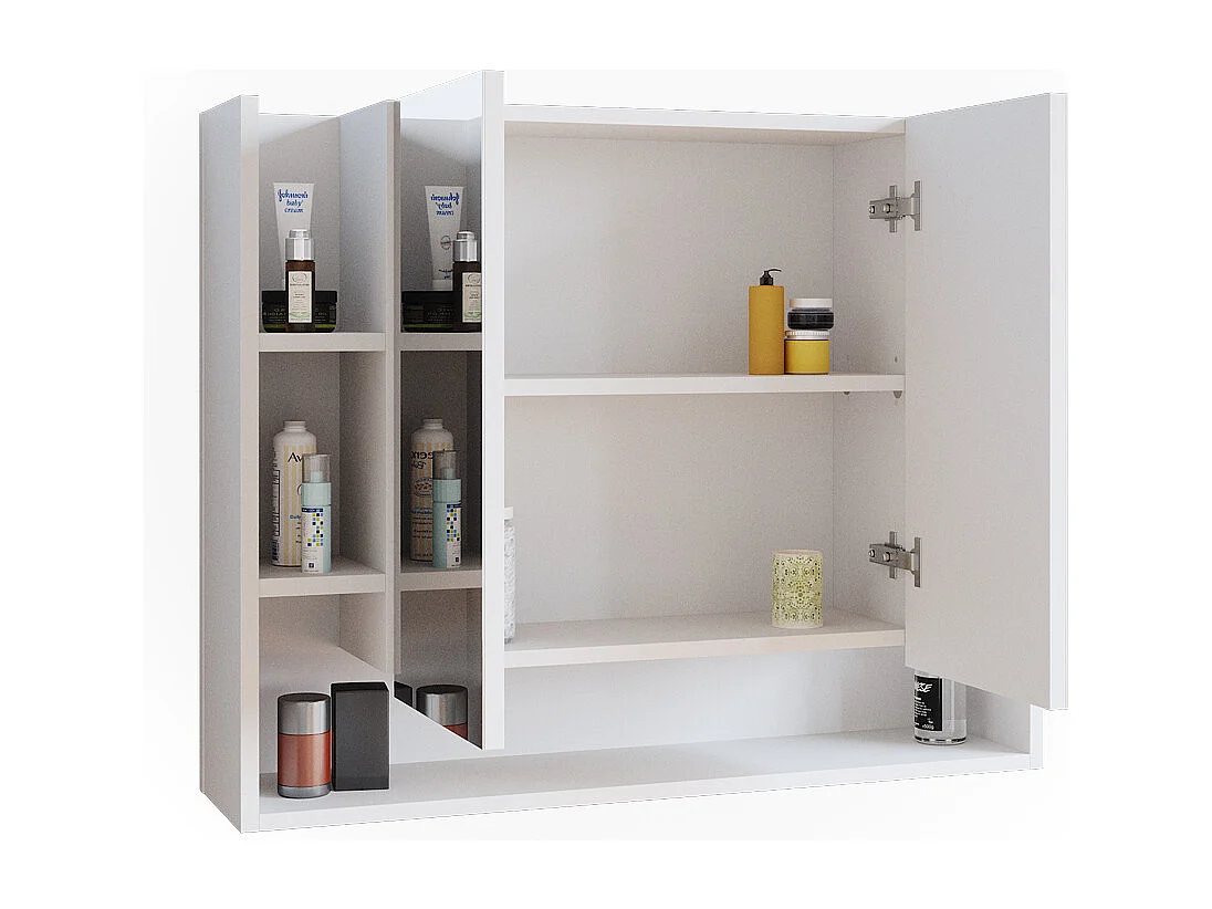 Armoire de toilette blanc 80.2x21.2x64 elira