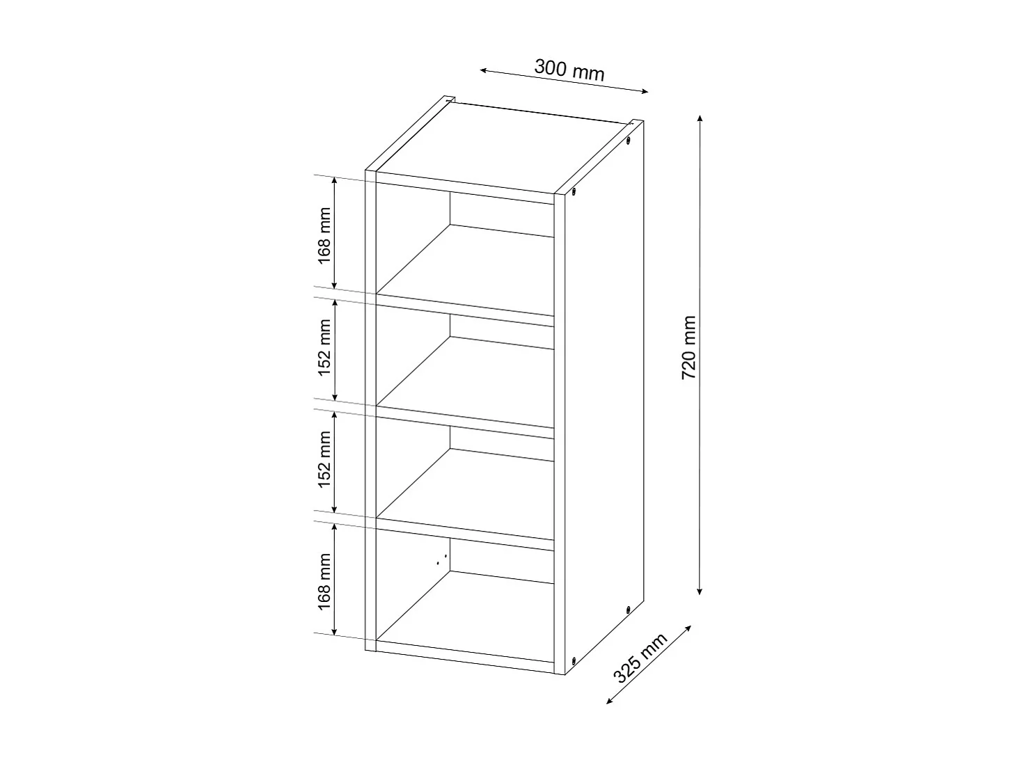 Armoire murale blanc 30x32.5x72 fame-line