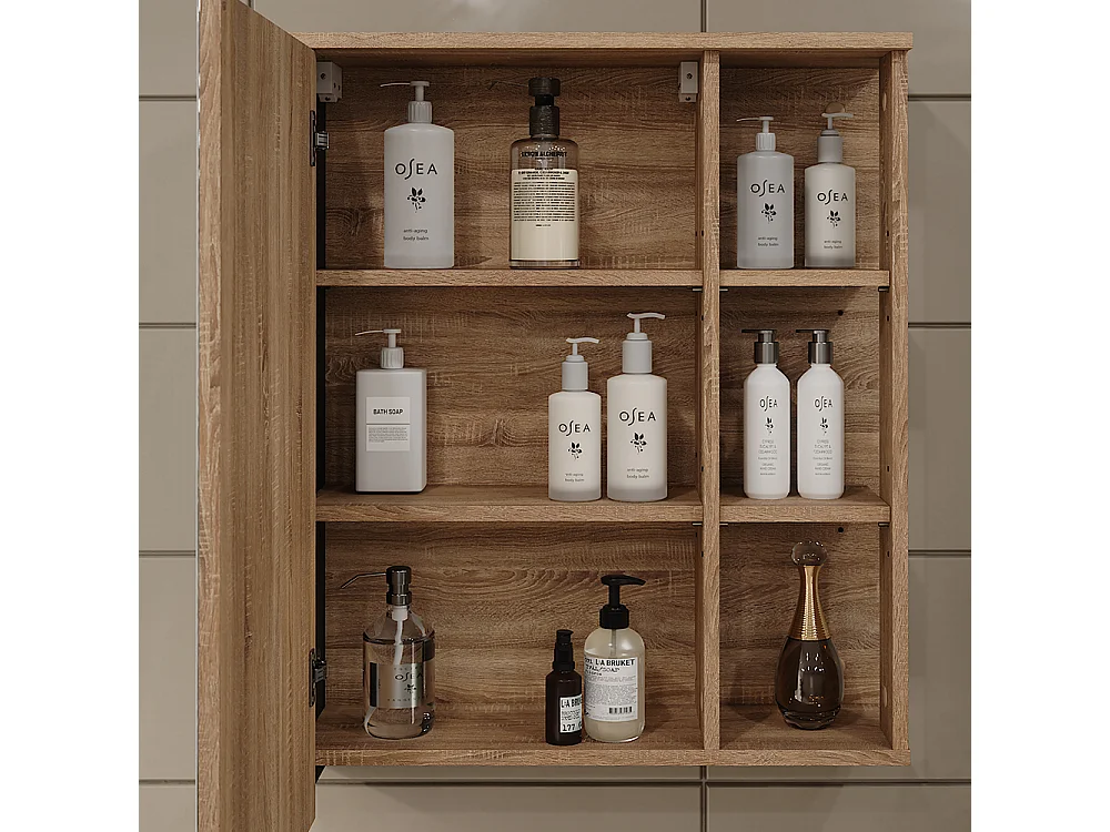 Armoire de toilette sonoma 60x20x75 karen