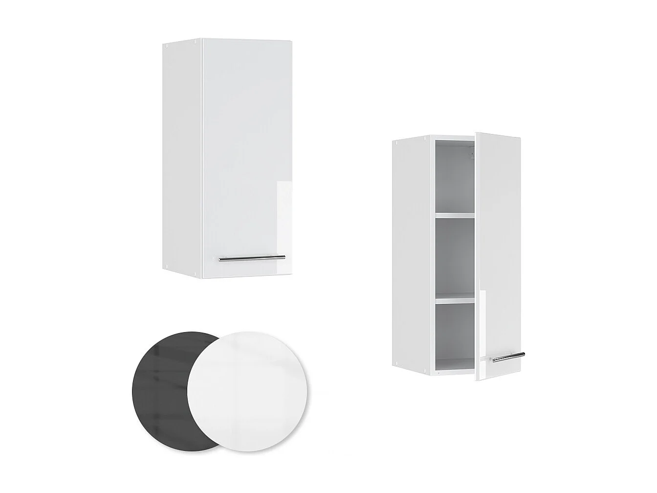 Armoire murale blanc haute brillance 30x34.1x72 fame-line