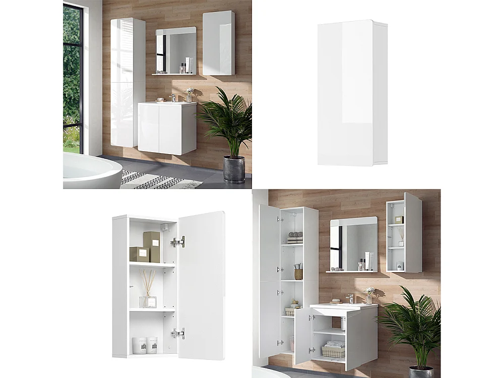 Armoire murale blanc 36.6x15.6x76.6 izan