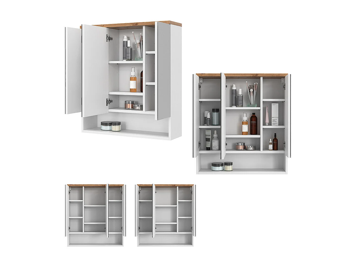 Armoire de toilette blanc 70x21.7x77.5 eden