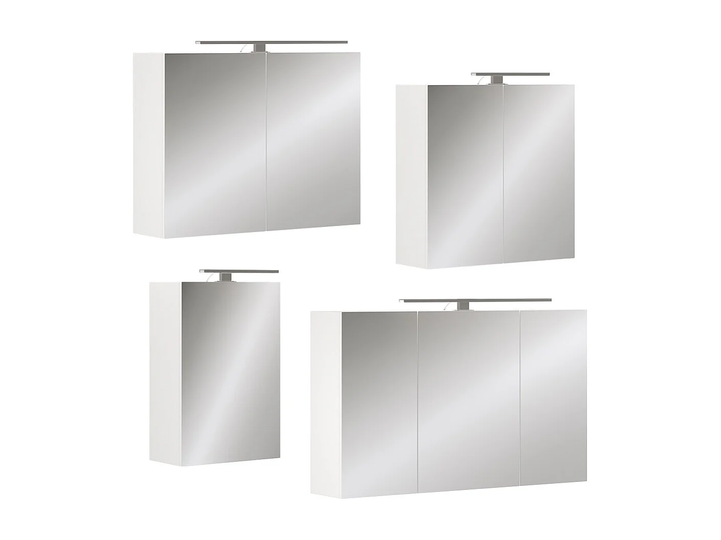 Armario con espejo de baño blanco 100x20x60 lavio