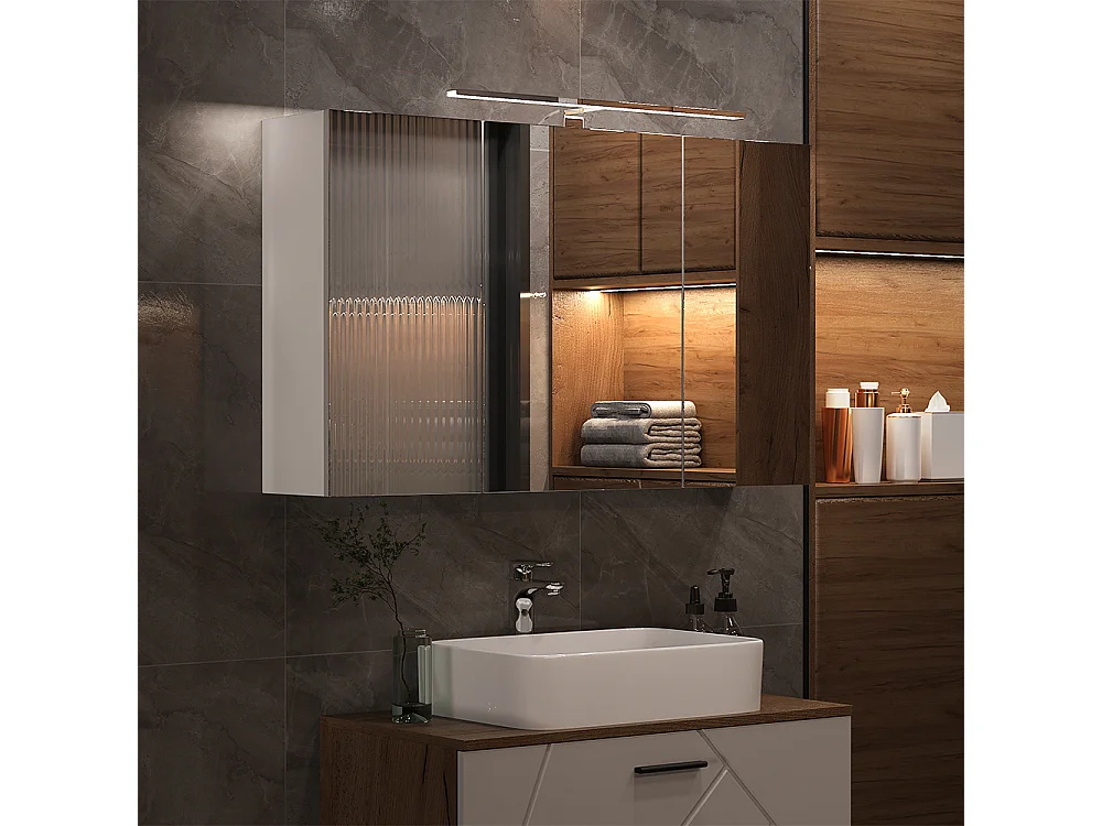 Badkamerspiegelkast wit 100x20x60 lavio