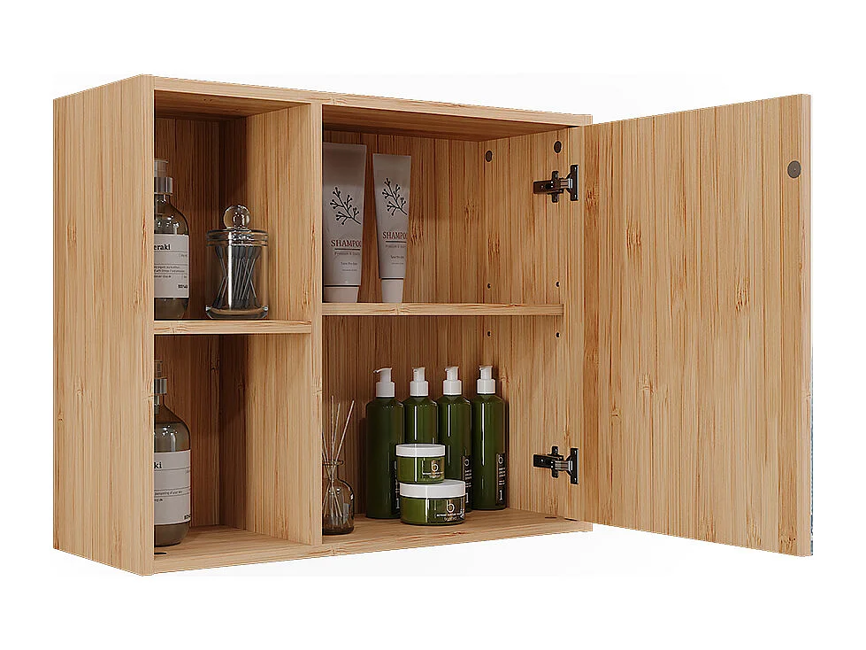 Armoire de toilette bambou 54x20x44.5 lucie