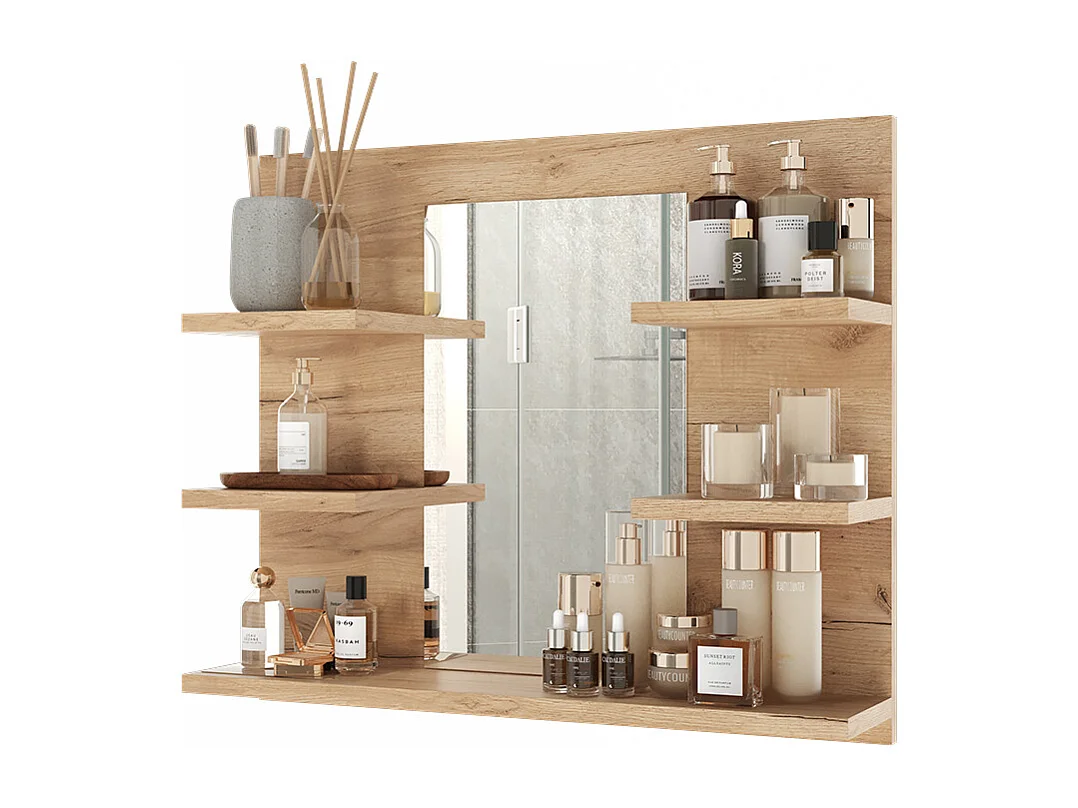 Armoire de toilette chêne de force doré 58.8x13.6x50 wilbur