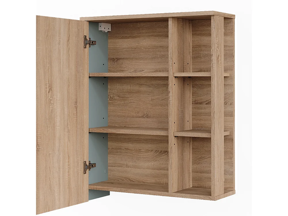 Armoire de toilette sonoma/bleu 60x20x75 karen