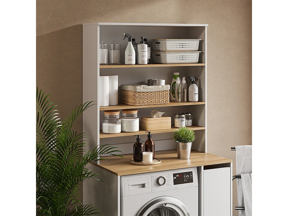 Armoire murale blanc/artisan 93.6x29x100.4 viktor