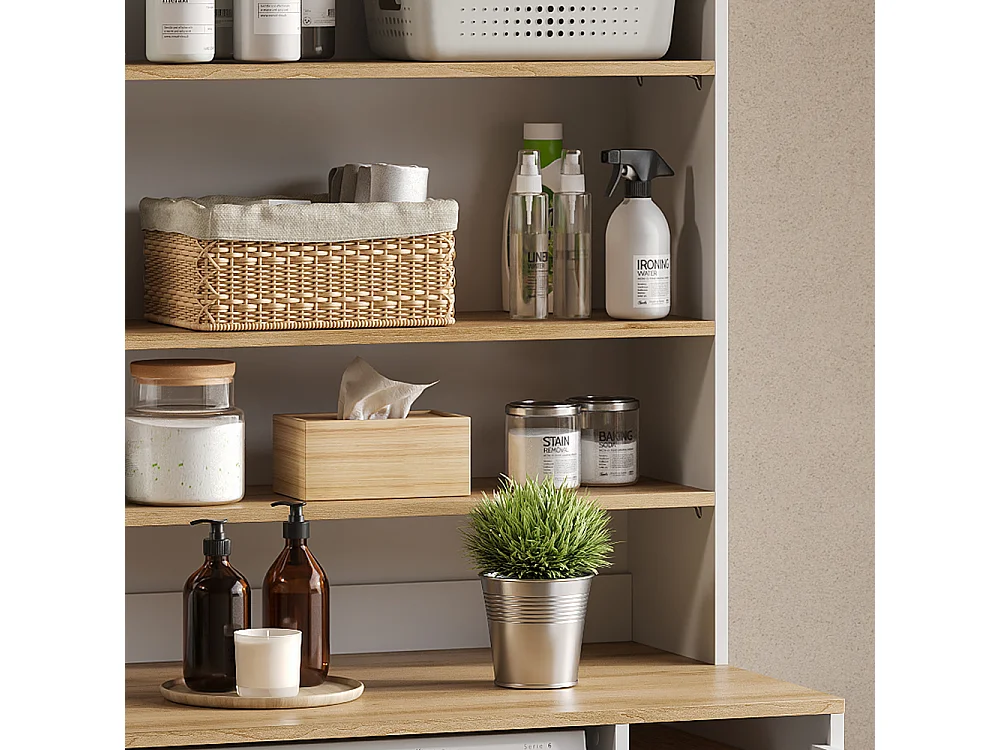 Armoire murale blanc/artisan 93.6x29x100.4 viktor