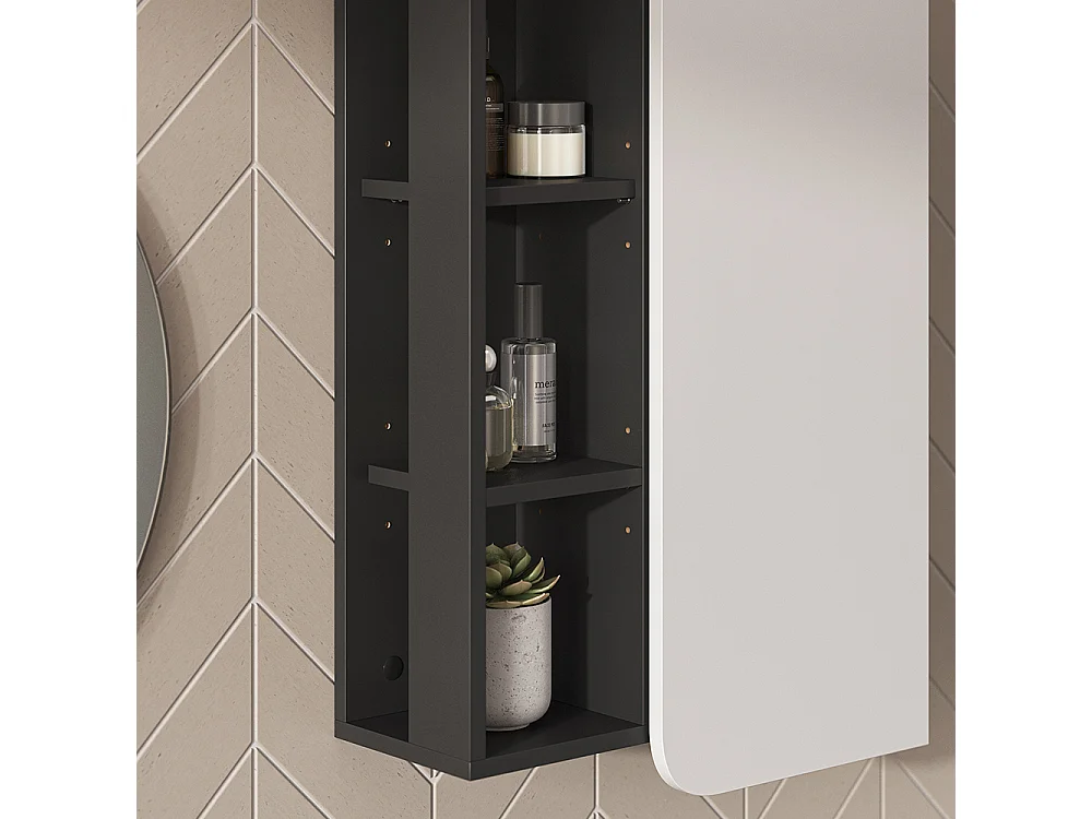 Mueble de baño antracita/blanco 50x20x75 karen