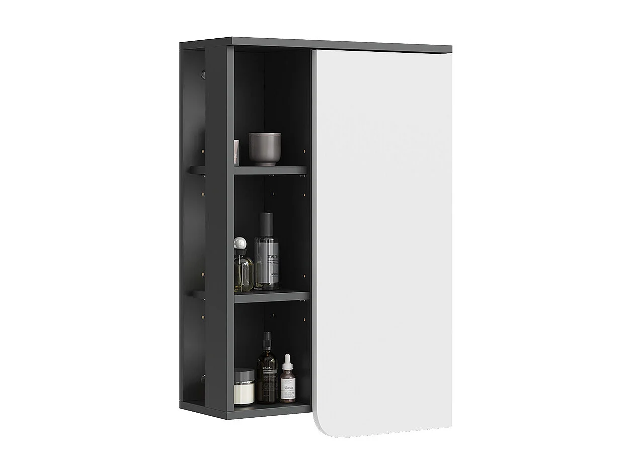 Mueble de baño antracita/blanco 50x20x75 karen