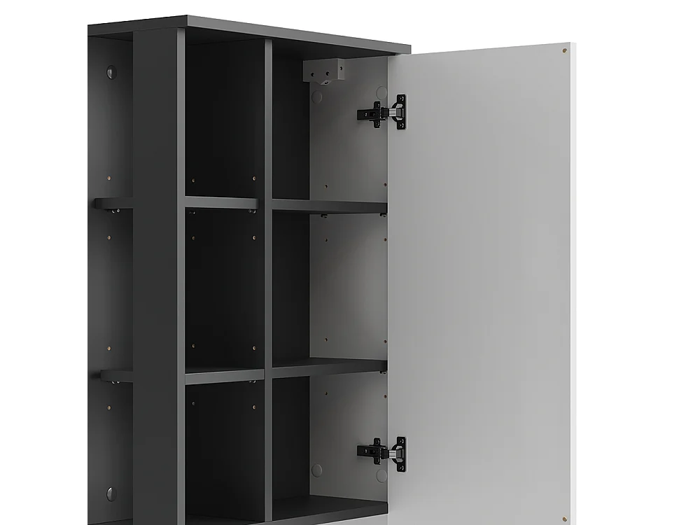 Armoire de salle de bain anthracite/blanc 50x20x75 karen